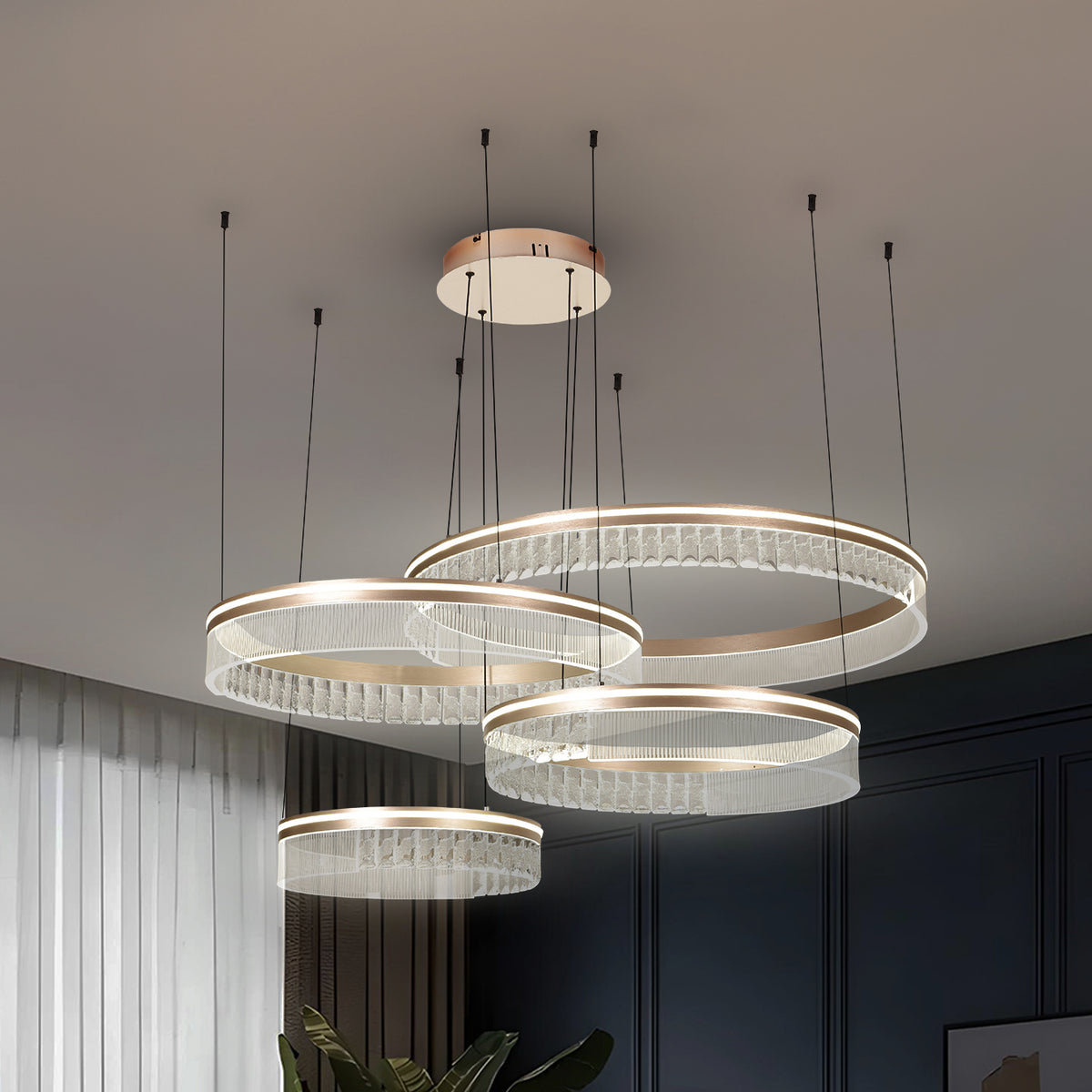 QYマステ1月新作Chandelier Night 6cm×5M 貝殻光 Naira LED Smart Voice Assist Chandelier | Smartway – Smartway Lighting