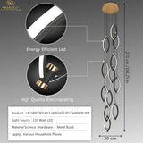 Terry Double Height Modern Smart LED Chandelier