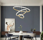 Three Ring GOLD LED Smart Voice Assist Chandelier