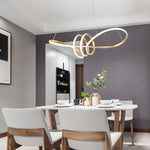 Golden Modern LED Smart Voice Assist Chandelier