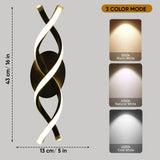 Asola Modern Twisted LED Wall Lamp