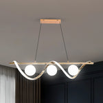 Brillia Gold Modern LED Linear Chandelier