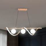 Brillia Gold Modern LED Linear Chandelier