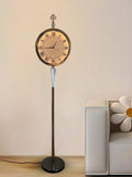 Artisan Elegance Floor Clock Lamp
