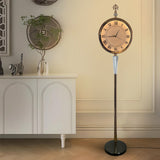 Artisan Elegance Floor Clock Lamp