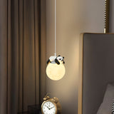 Pebble Panda Moon Pendant Light