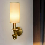 Nexar Modern Cylindrical Fabric Glass LED Wall Lamp