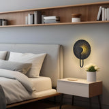 Kyron Designer Black Crystal Plate Wall Lamp