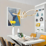 Golden Modern LED Smart Voice Assist Chandelier