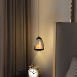 Fira Black Glass Pendant Light