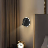 Rotatable USB Black Wall Lamp