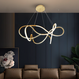 Swirl Gold LED Smart Voice Assist Chandelier