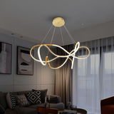Swirl Gold LED Smart Voice Assist Chandelier