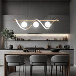 Brillia Gold Modern LED Linear Chandelier
