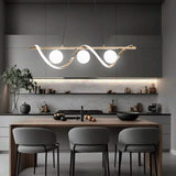 Brillia Gold Modern LED Linear Chandelier