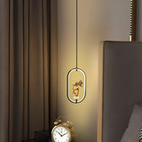 Staglo Golden Deer Modern Oval Pendant Light