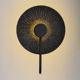 Kyron Designer Black Crystal Plate Wall Lamp