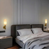 Nexar Modern Cylindrical Fabric Glass LED Wall Lamp