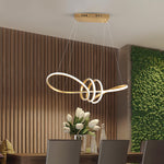 Golden Modern LED Smart Voice Assist Chandelier