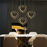 Four Heart Crystal Voice Assist LED Chandelier