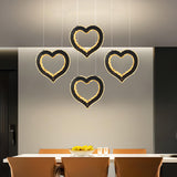 Four Heart Crystal Voice Assist LED Chandelier
