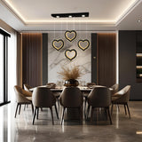 Four Heart Crystal Voice Assist LED Chandelier