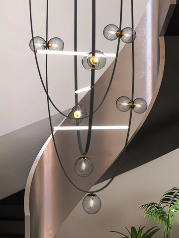 Strap LED Smart Voice Assist Chandelier