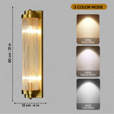 Kaira Modern Fluted Glass Designer LED Wall Light