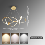 Swirl Gold LED Smart Voice Assist Chandelier