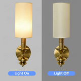 Nexar Modern Cylindrical Fabric Glass LED Wall Lamp