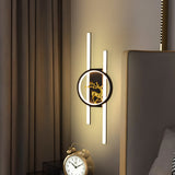 Hiron Golden Deer LED Wall Lamp