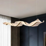 Glam Modern Wave Ribbon LED Ceiling Chandelier