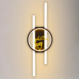 Hiron Golden Deer LED Wall Lamp