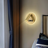 Rotatable USB Gold Bedside Wall Lamp