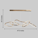Amuse Gold LED Smart Voice Assist Chandelier