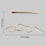 Amuse Gold LED Smart Voice Assist Chandelier