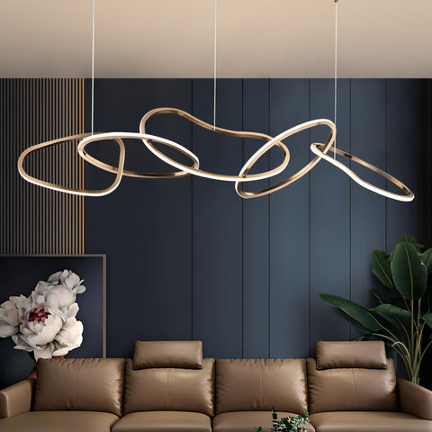 Amuse Gold LED Smart Voice Assist Chandelier