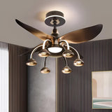Anzio LED Smart Voice Assist Fan Chandelier