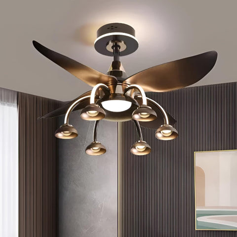 Anzio LED Smart Voice Assist Fan Chandelier