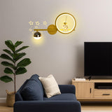 Astronaut Gold LED Wall Lamp