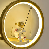 Astronaut Gold LED Wall Lamp