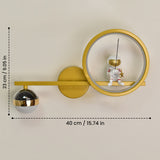 Astronaut Gold LED Wall Lamp