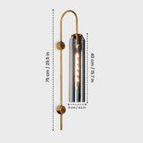Auric Smoky Modern Wall Lamp