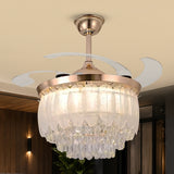 Blaze Crystal Leaf Fan Chandelier