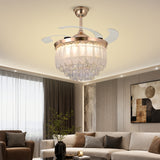 Blaze Crystal Leaf Fan Chandelier
