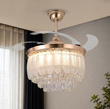 Blaze Crystal Leaf Fan Chandelier