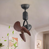 Boreal Black 3 Wooden Blade Ceiling/Wall Fan