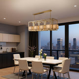 Vixon Modern Linear Fabric Shade Chandelier