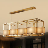 Vixon Modern Linear Fabric Shade Chandelier