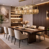 Vixon Modern Linear Fabric Shade Chandelier